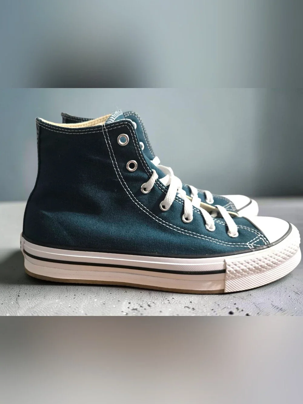 Converse EVA Lift Darkly Jade Big Kids 7 New Damaged Box